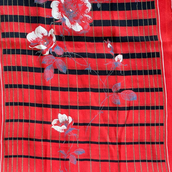 Vintage oblong scarf, silk blend - Picture 5 of 5